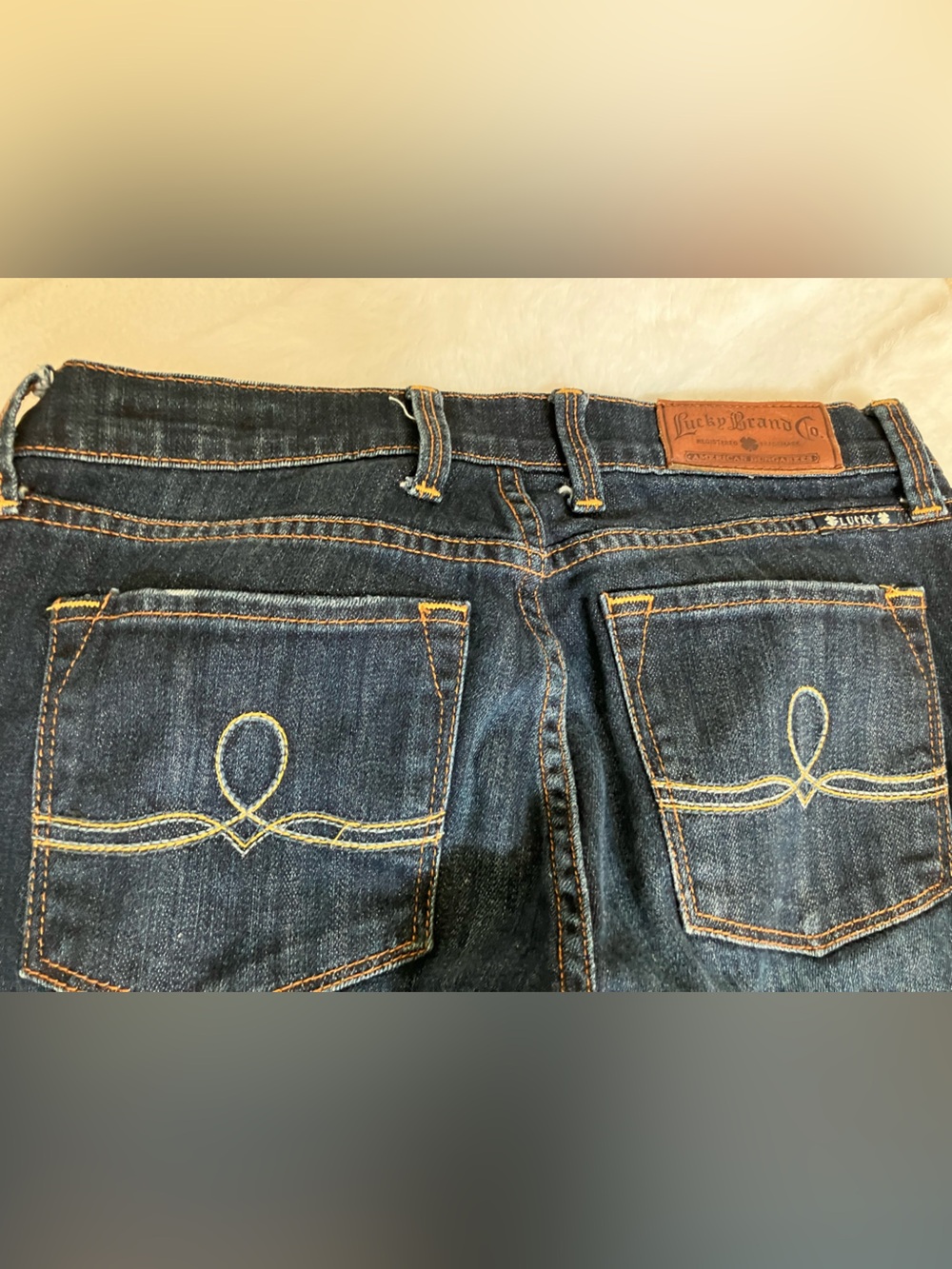 Abrand Dark Blue Relaxed Fit Jeans with Yellow Contrast Stitching